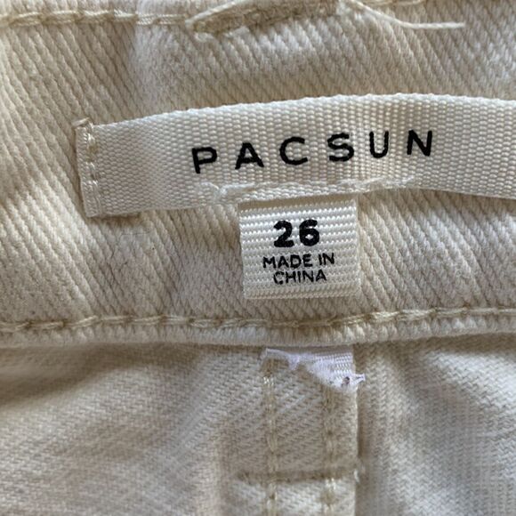 PacSun cargo pants cream skate work pants size 26 - Picture 6 of 6